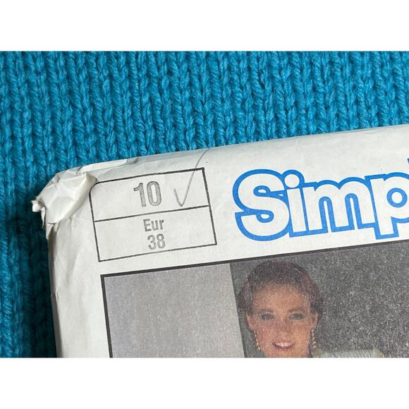 Simplicity 6743 pattern suit blazer top skirt pant 1980s size 10 - Picture 2 of 7